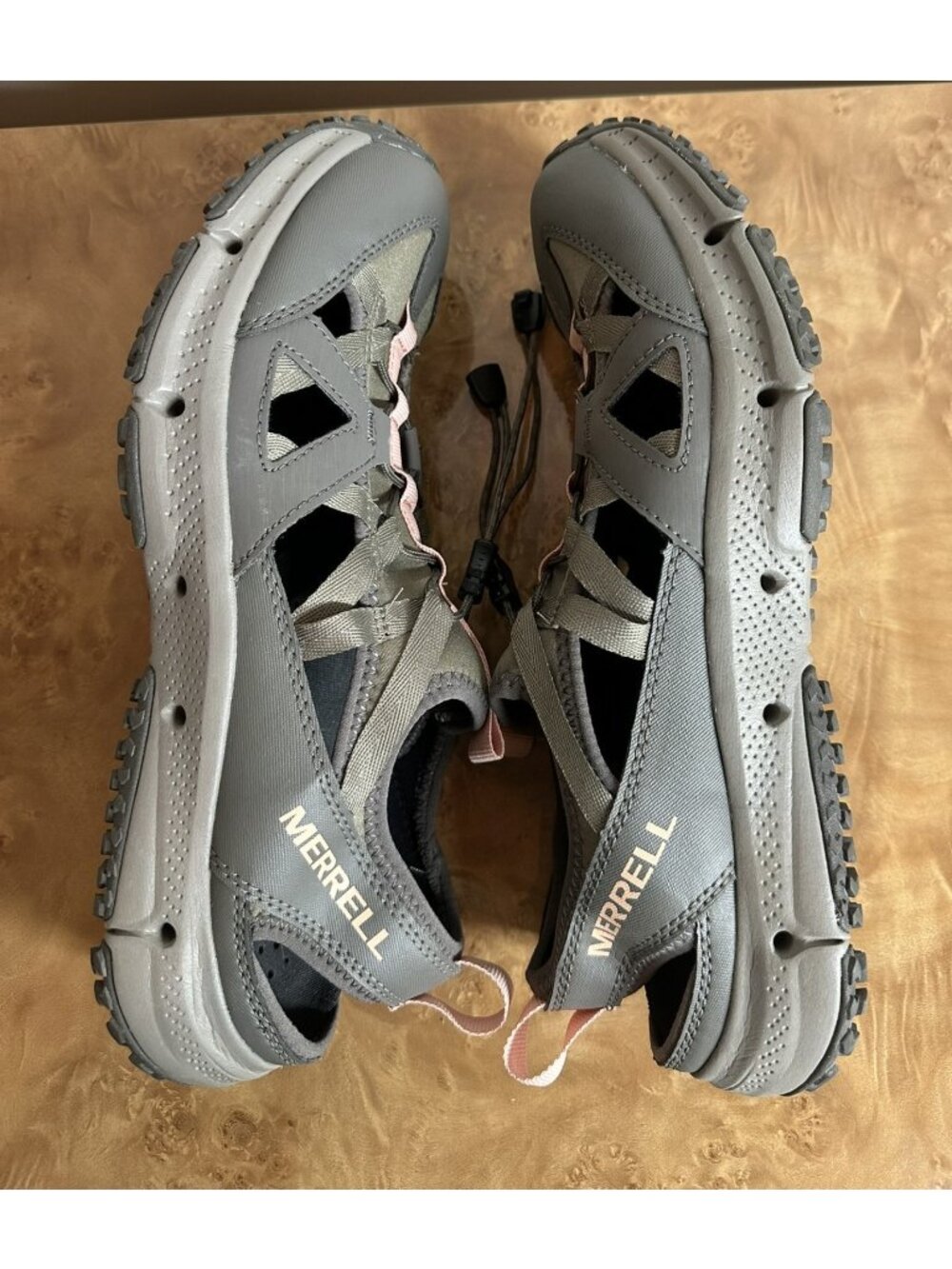 NEW Merrell Women's 10.5 Gray Pink Water Hiking Trail Shoes J004290 Brindle - Picture 4 of 7